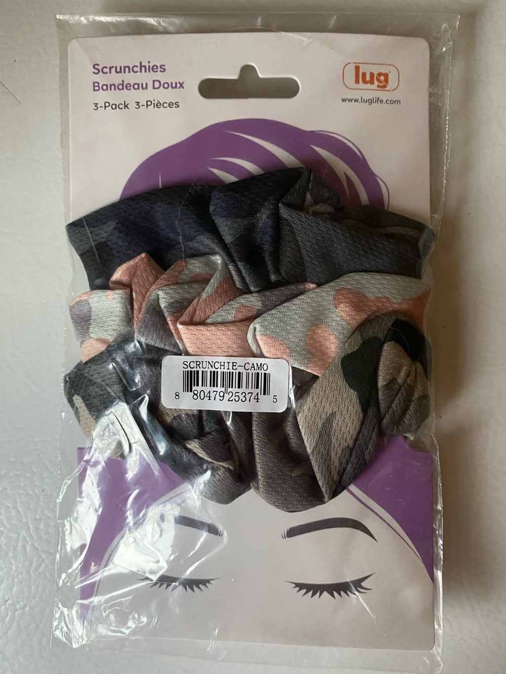 Lug Camo Scrunchies 3-Pack New
